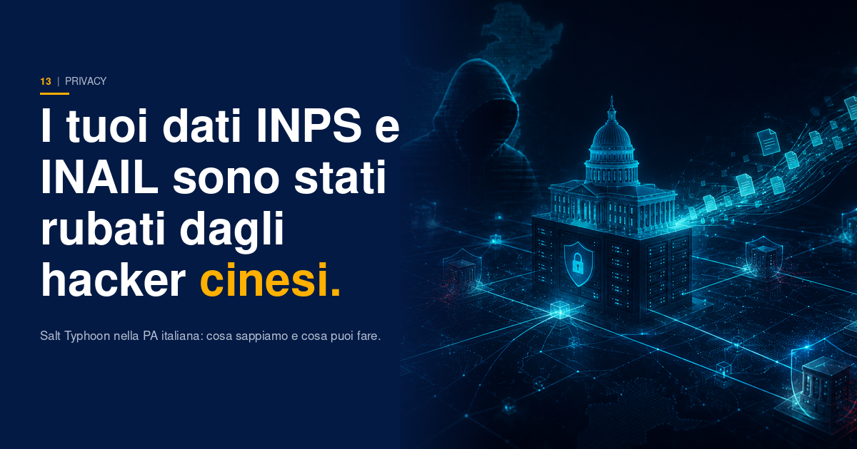 Una rete di server governativi italiani sotto attacco digitale con simboli di spionaggio cinese e dati sensibili in fuga