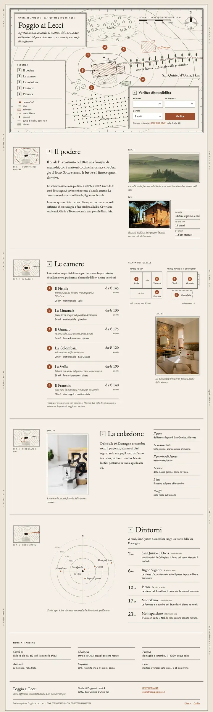 Homepage di Podere Poggio ai Lecci, agriturismo a Val d'Orcia