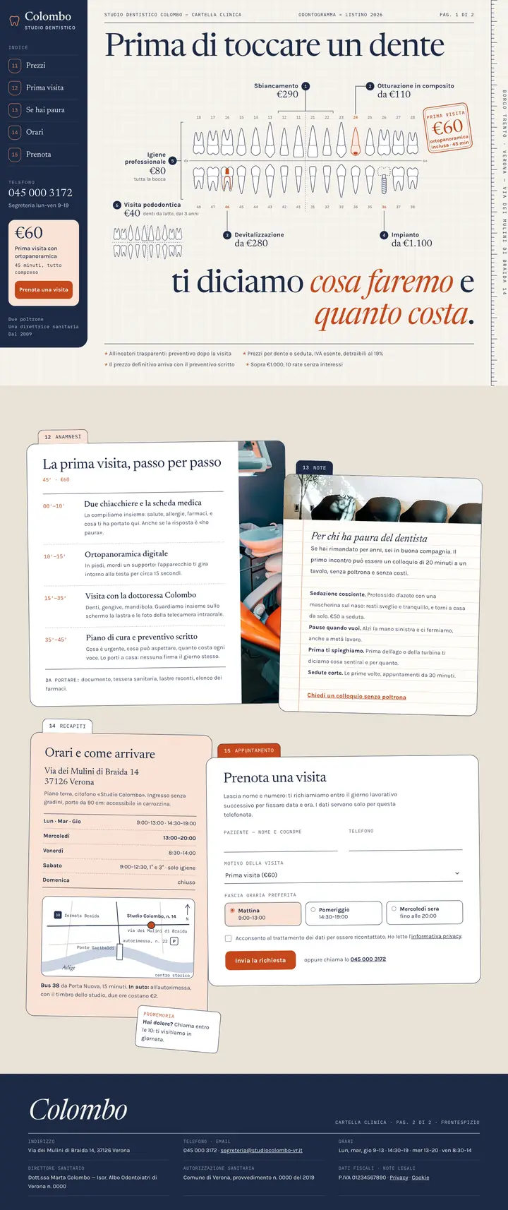 Homepage di Studio Dentistico Colombo, sanità a Verona