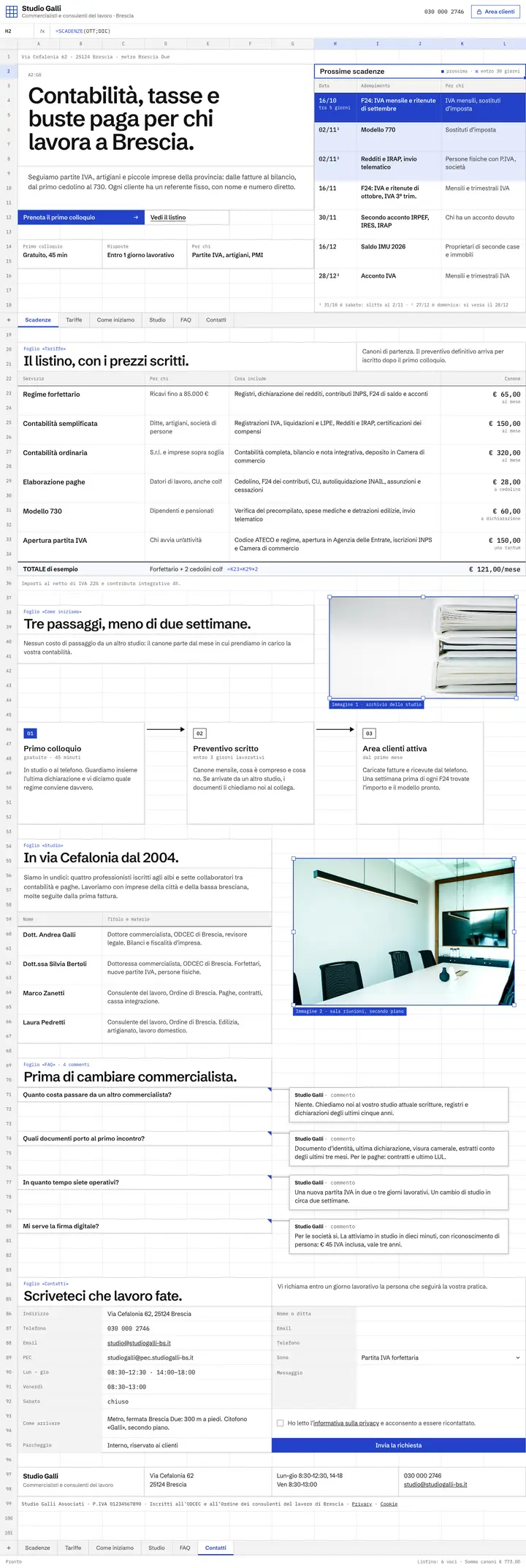 Homepage di Studio Galli, commercialisti a Brescia